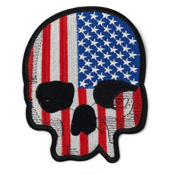 American Punisher Iron On Embroidered Patch - Picture 1 of 4